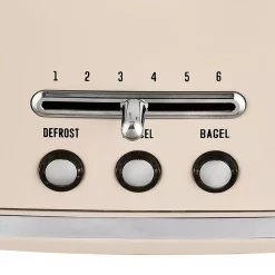 Toasters KALORIK Retro 2-Slice Cream Wide Slot Toaster -BergHOFF Shop cream kalorik pop up toasters to 46083 cr 4f 1000