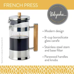 Coffee Makers Ayesha Curry 8-Cup Glass French Press 8 Coffee Makers Ayesha Curry 8-Cup Glass French Press -BergHOFF Shop glass ayesha curry french presses 47543 c3 1000