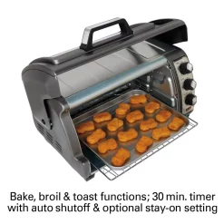 Toasters Hamilton Beach Easy Reach 1400 W 6-Slice Gray Convection Toaster Oven With Built-In Timer -BergHOFF Shop gray hamilton beach toaster ovens 31126d 44 1000