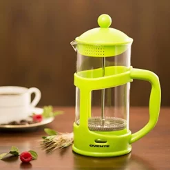 Coffee Makers Ovente 8-Cup Green French Press Cafetire Heat-Resistant Borosilicate Glass Coffee And Tea Maker FREE Measuring Scoop -BergHOFF Shop green ovente french presses fpt34g 1f 1000