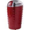 Coffee Makers Ovente 2.5 Oz. Maroon One-Touch Electric Coffee Grinder With Transparent Easy Open Lid And Stainless Steel Blades