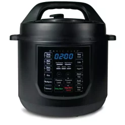 Cookers Magic Chef 9-in-1 6 Qt. Matte Black Electric Multi-Cooker With Recipe Book