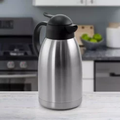 Coffee Makers MegaChef 67.6 Fl. Oz. Stainless Steel Thermal Carafe With Black LID -BergHOFF Shop megachef coffee carafes 985112000m 31 1000