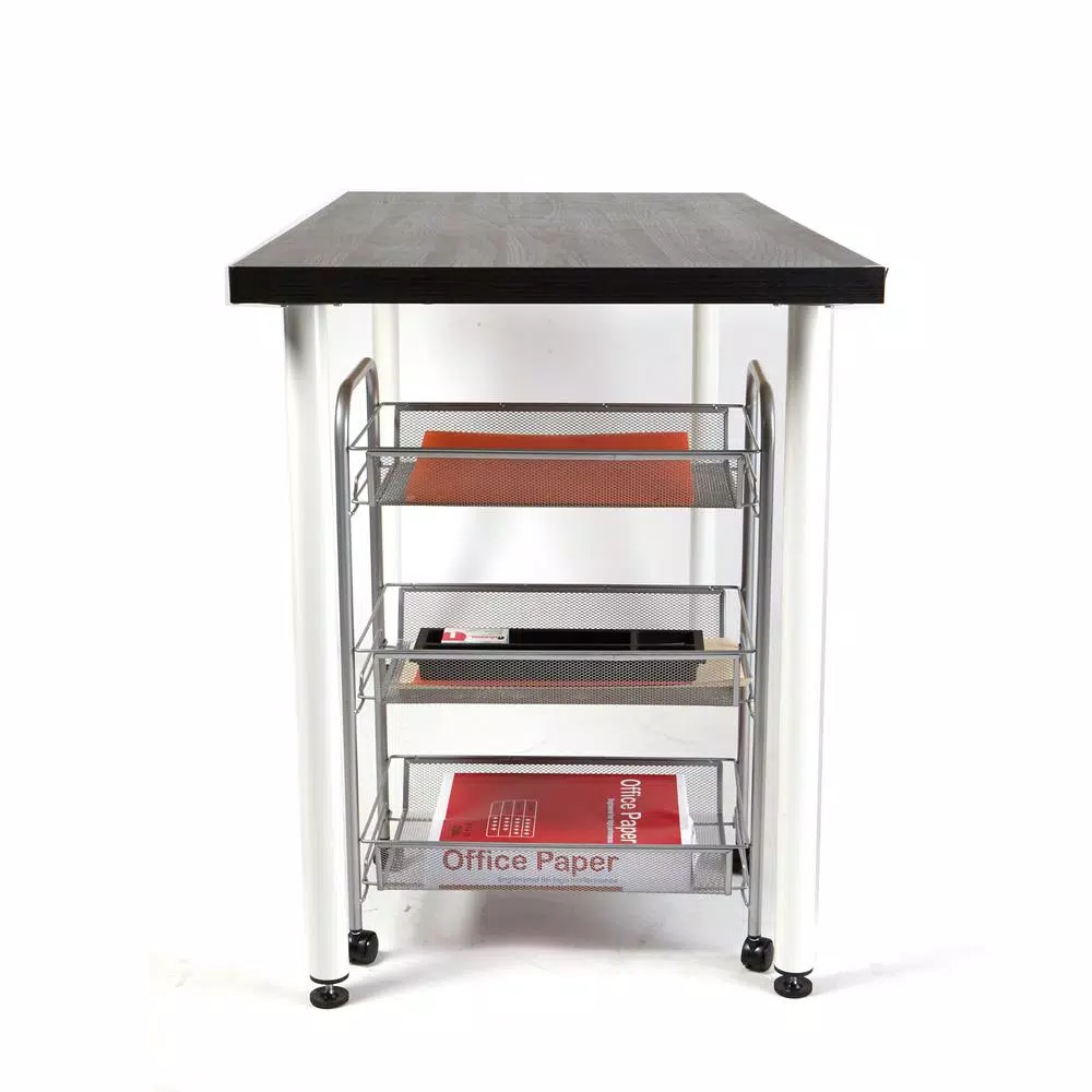 Coffee Makers Mind Reader Roll 3-Shelf Rolling Silver Metal Mesh Coffee Cart 5 Coffee Makers Mind Reader Roll 3-Shelf Rolling Silver Metal Mesh Coffee Cart - Image 5