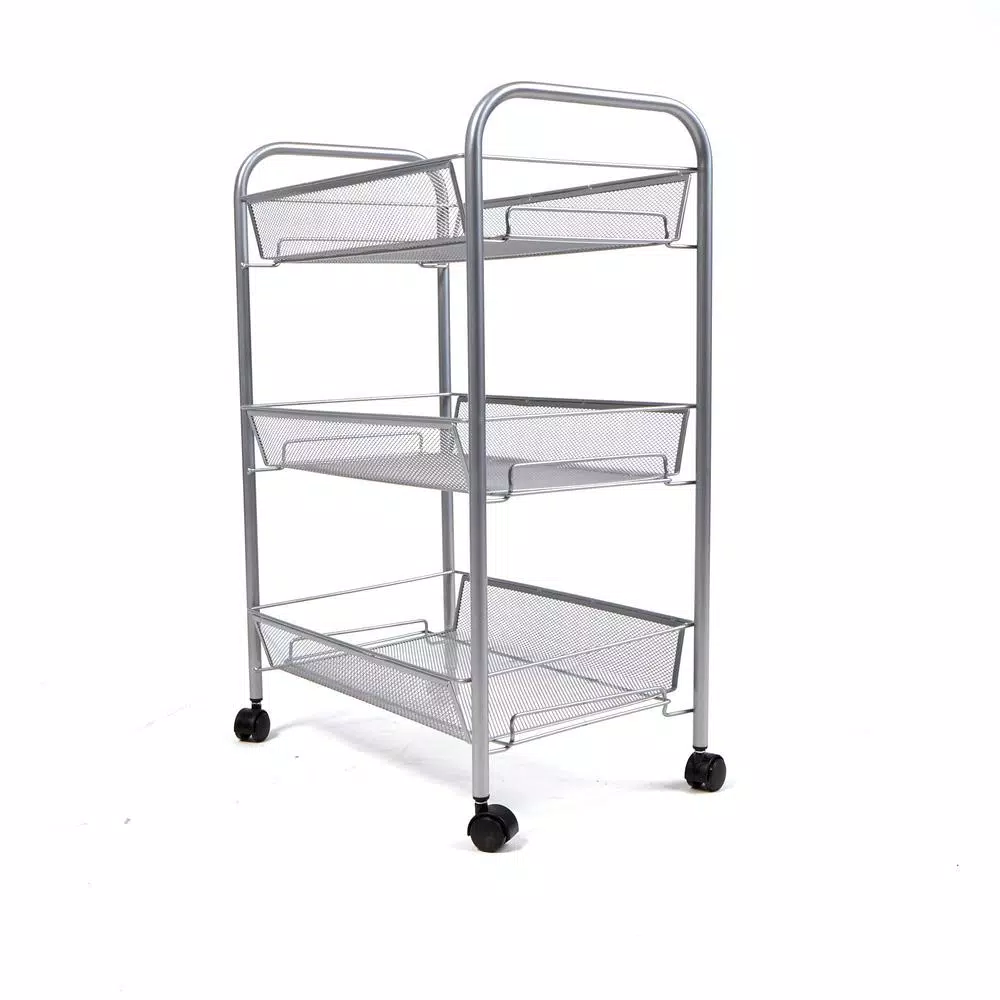 Coffee Makers Mind Reader Roll 3-Shelf Rolling Silver Metal Mesh Coffee Cart 1 Coffee Makers Mind Reader Roll 3-Shelf Rolling Silver Metal Mesh Coffee Cart