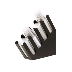 Coffee Makers Mind Reader Fancy 80-Cup 4-Compartment Black Acrylic Condiment Organizer -BergHOFF Shop mind reader coffee accessories 4acuphold blk 4f 1000