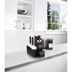 Coffee Makers Mind Reader All In One Black K-Cup Storage Organizer And Napkin Holder -BergHOFF Shop mind reader coffee accessories cad01 blk 31 1000