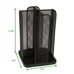 Coffee Makers Mind Reader Cup And Lid Carousel Holder Organizer, Cup Dispenser Black Metal Mesh -BergHOFF Shop mind reader coffee accessories cdispmesh blk fa 1000