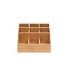 Coffee Makers Mind Reader 9-Compartment Square Bamboo Condiment Organizer