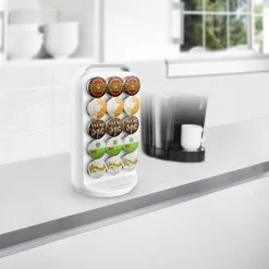 Coffee Makers Mind Reader 30-Capacity White K-Cup Storage And Coffee Pod Carousel -BergHOFF Shop mind reader coffee accessories crs02 wht 31 1000