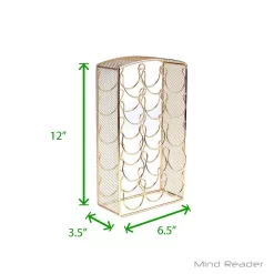 Coffee Makers Mind Reader 30-Capacity Rose Gold Mesh K-Cup Storage Rack And Coffee Pod Carousel -BergHOFF Shop mind reader coffee accessories crsmesh gld 76 1000