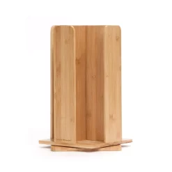 Coffee Makers Mind Reader Tawny Bamboo Rotating Cup Holder And Lid Holder -BergHOFF Shop mind reader coffee accessories cupdispbm brn 4f 1000