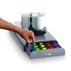 Coffee Makers Mind Reader Anchor 50-Capacity Silver Nespresso Coffee Capsule Drawer