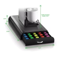 Coffee Makers Mind Reader Anchor 50-Capacity Black Nespresso Capsule Storage Drawer -BergHOFF Shop mind reader coffee accessories nestry01 blk 44 1000