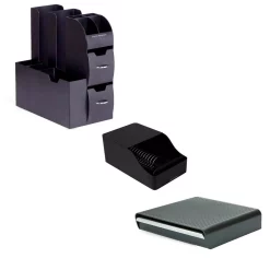 Coffee Makers Mind Reader Coffee/Condiment Organizer With Drawer For 36 K-Cups & Sleeve Dispenser, Black