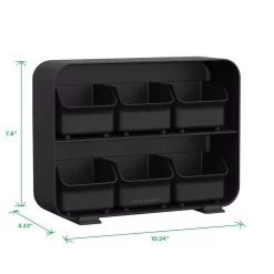 Coffee Makers Mind Reader Clutch 6-Drawer 90-Bag Black Tea Bag Holder -BergHOFF Shop mind reader coffee accessories stborg blk fa 1000