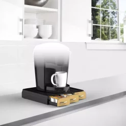 Coffee Makers Mind Reader Anchor 36-Capacity Black K-Cup Storage Drawer With Wood Veneer