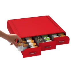 Coffee Makers Mind Reader Anchor 36-Capacity Red K-Cup Storage Drawer -BergHOFF Shop mind reader coffee accessories tray6 red 1f 1000