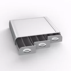 Coffee Makers Mind Reader 36 Capacity K-Cup, Dolce Gusto, CBTL, Verismo, Single Serve Coffee Pod Holder Drawer, Silver -BergHOFF Shop mind reader coffee accessories tray6 sil 1f 1000