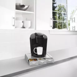 Coffee Makers Mind Reader 36 Capacity K-Cup, Dolce Gusto, CBTL, Verismo, Single Serve Coffee Pod Holder Drawer, Silver -BergHOFF Shop mind reader coffee accessories tray6 sil fa 1000