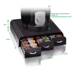 Coffee Makers Mind Reader Anchor 36-Capacity Black K-Cup Storage Drawer -BergHOFF Shop mind reader coffee accessories try01 blk a0 1000