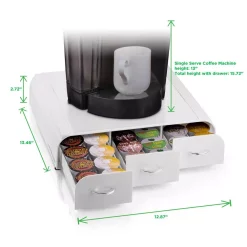 Coffee Makers Mind Reader Anchor 36-Capacity White K-Cup Storage Drawer -BergHOFF Shop mind reader coffee accessories try01 wht 1f 1000