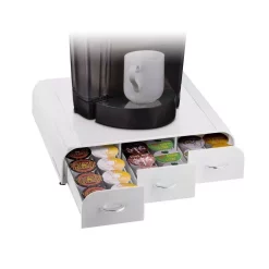 Coffee Makers Mind Reader Anchor 36-Capacity White K-Cup Storage Drawer -BergHOFF Shop mind reader coffee accessories try01 wht 76 1000