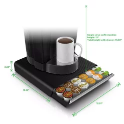 Coffee Makers Mind Reader Hero 36-Capacity Black Coffee Pod Storage Drawer -BergHOFF Shop mind reader coffee accessories try02 blk 44 1000