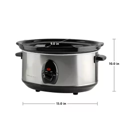 Cookers Ovente 3.7 Qt. Stainless Steel Electric Slow Cooker With Heat-Tempered Glass Lid, Adjustable Temperature Control, (SLO35ABR) 13 Cookers Ovente 3.7 Qt. Stainless Steel Electric Slow Cooker With Heat-Tempered Glass Lid, Adjustable Temperature Control, (SLO35ABR) -BergHOFF Shop nickel brushed ovente slow cookers slo35abr fa 1000