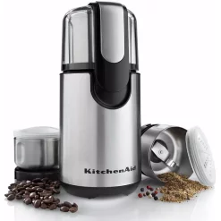 Coffee Makers KitchenAid One-Touch 4 Oz. Onyx Black Blade Coffee Grinder With Shaker Lid And Storage Lid -BergHOFF Shop onyx black kitchenaid coffee grinders bcg211ob 31 1000