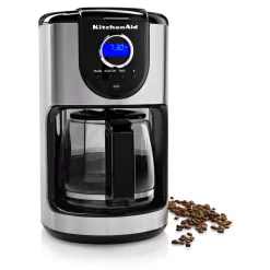 Coffee Makers KitchenAid 12-Cup Onyx Black Drip Coffee Maker With Glass Carafe -BergHOFF Shop onyx black kitchenaid drip coffee makers kcm111ob 40 1000