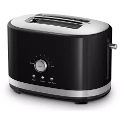 Toasters KitchenAid 2-Slice Onyx Black Wide Slot Toaster With Crumb Tray -BergHOFF Shop onyx black kitchenaid pop up toasters kmt2116ob 4f 1000
