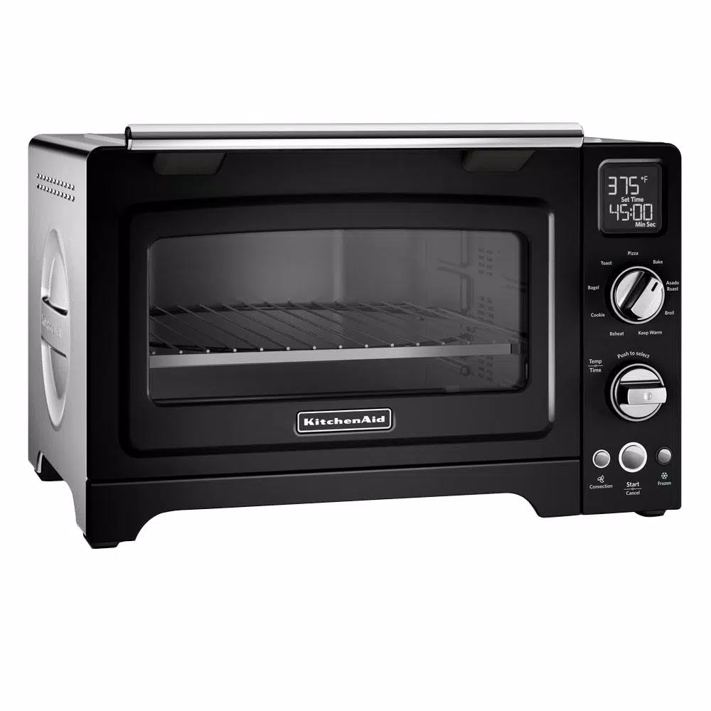 Toasters KitchenAid 2000 W 4-Slice Onyx Black Convection Toaster Oven With Non-Stick Pan, Broiling Rack And Cooling Rack 1 Toasters KitchenAid 2000 W 4-Slice Onyx Black Convection Toaster Oven With Non-Stick Pan, Broiling Rack And Cooling Rack