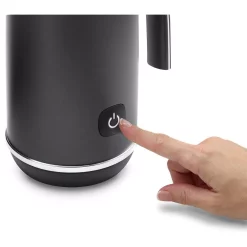 Coffee Makers DeLonghi 8.8 Oz. Matte Black Metal Electric Milk Frother With Non-Stick Interior 6 Coffee Makers DeLonghi 8.8 Oz. Matte Black Metal Electric Milk Frother With Non-Stick Interior -BergHOFF Shop painted black metal body delonghi milk frothers emf1bk 4f 1000