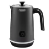 Coffee Makers DeLonghi 8.8 Oz. Matte Black Metal Electric Milk Frother With Non-Stick Interior