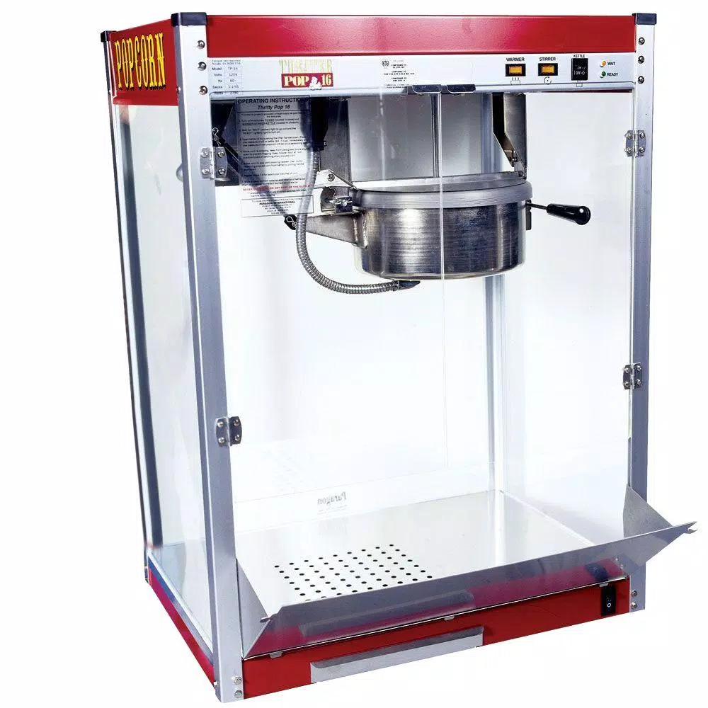 Popcorn Machines Paragon Theater Pop 16 Oz. Red Stainless Steel Countertop Popcorn Machine 1 Popcorn Machines Paragon Theater Pop 16 Oz. Red Stainless Steel Countertop Popcorn Machine