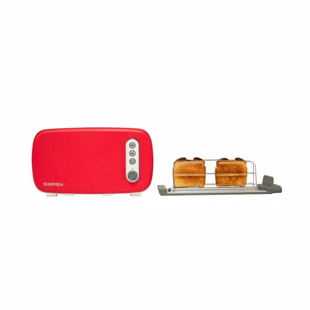 Toasters BergHOFF Seren 2-Slice Red Long Slot Toaster 3 Toasters BergHOFF Seren 2-Slice Red Long Slot Toaster - Image 3