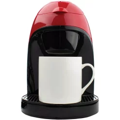Coffee Makers Brentwood Appliances 1-Cup Red Coffee Maker With Mug And 2-Slice Red Extra-Wide Slot Toaster -BergHOFF Shop red brentwood appliances single serve coffee makers 843631123324 1f 1000