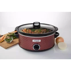 Cookers Brentwood Appliances Diamond 7 Qt. Red Slow Cooker With Tempered Glass Lid 13 Cookers Brentwood Appliances Diamond 7 Qt. Red Slow Cooker With Tempered Glass Lid -BergHOFF Shop red brentwood appliances slow cookers sc 157r 31 1000