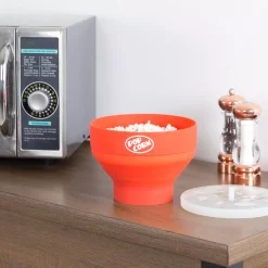 Popcorn Machines Chef Buddy 80 Oz. Red Silicone Microwave Popcorn Popper Bowl -BergHOFF Shop red chef buddy popcorn machines w030090 31 1000