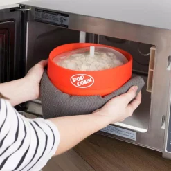 Popcorn Machines Chef Buddy 80 Oz. Red Silicone Microwave Popcorn Popper Bowl -BergHOFF Shop red chef buddy popcorn machines w030090 fa 1000