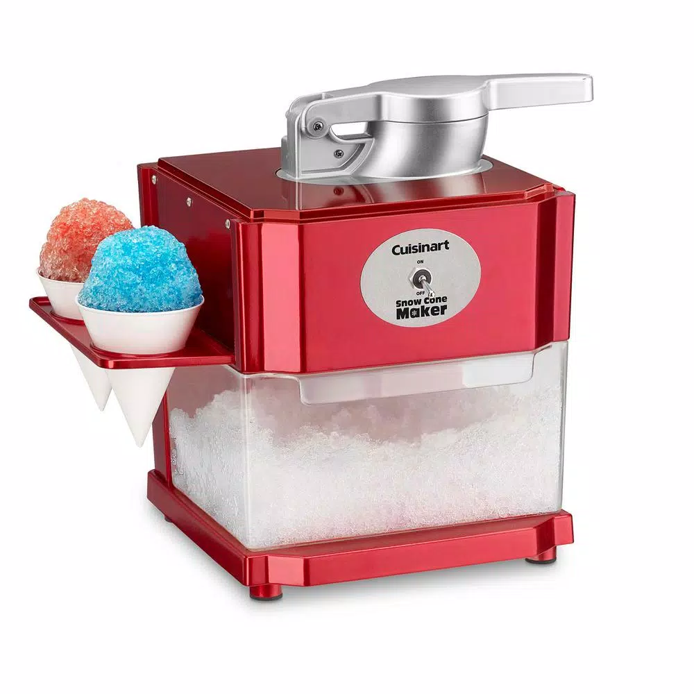 Dessert Makers Cuisinart 20 Oz. Red Countertop Snow Cone Machine 3 Dessert Makers Cuisinart 20 Oz. Red Countertop Snow Cone Machine - Image 3