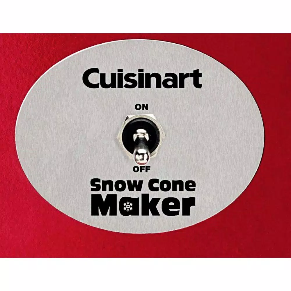 Dessert Makers Cuisinart 20 Oz. Red Countertop Snow Cone Machine 2 Dessert Makers Cuisinart 20 Oz. Red Countertop Snow Cone Machine - Image 2