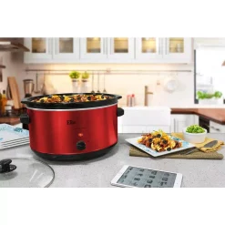 Cookers Elite Platinum 8.5 Qt. Red Slow Cooker 10 Cookers Elite Platinum 8.5 Qt. Red Slow Cooker -BergHOFF Shop red elite slow cookers mst 900rxt 1f 1000