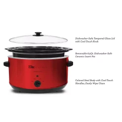 Cookers Elite Platinum 8.5 Qt. Red Slow Cooker 11 Cookers Elite Platinum 8.5 Qt. Red Slow Cooker -BergHOFF Shop red elite slow cookers mst 900rxt 44 1000