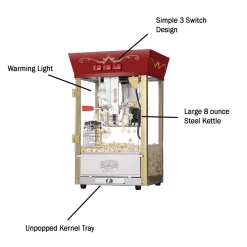 Popcorn Machines Great Northern 8 Oz. Popcorn Red Antique Style Popcorn Popper Machine -BergHOFF Shop red great northern popcorn machines 734521pxx 4f 1000