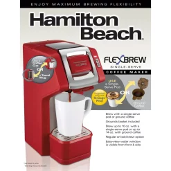 Coffee Makers Hamilton Beach 1-Cup Red FlexBrew Coffee Maker 13 Coffee Makers Hamilton Beach 1-Cup Red FlexBrew Coffee Maker -BergHOFF Shop red hamilton beach drip coffee makers 49945 fa 1000