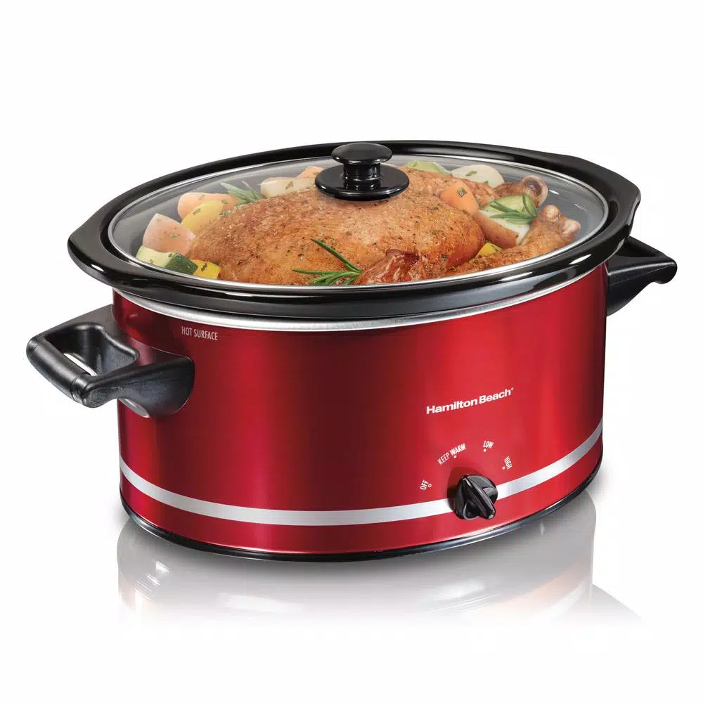 Cookers Hamilton Beach 8 Qt. Red Slow Cooker 1 Cookers Hamilton Beach 8 Qt. Red Slow Cooker