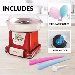 Dessert Makers Nostalgia Retro Red Hard And Sugar Free Cotton Candy Maker With Cotton Candy Cones 26 Dessert Makers Nostalgia Retro Red Hard And Sugar Free Cotton Candy Maker With Cotton Candy Cones -BergHOFF Shop red nostalgia cotton candy machines pcm 805retrored fa 1000