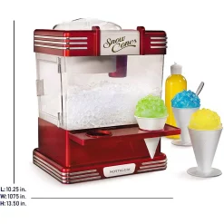 Dessert Makers Nostalgia Retro 300 Oz. Red Countertop Snow Cone Machine -BergHOFF Shop red nostalgia snow cone machines rsm 602 1f 1000